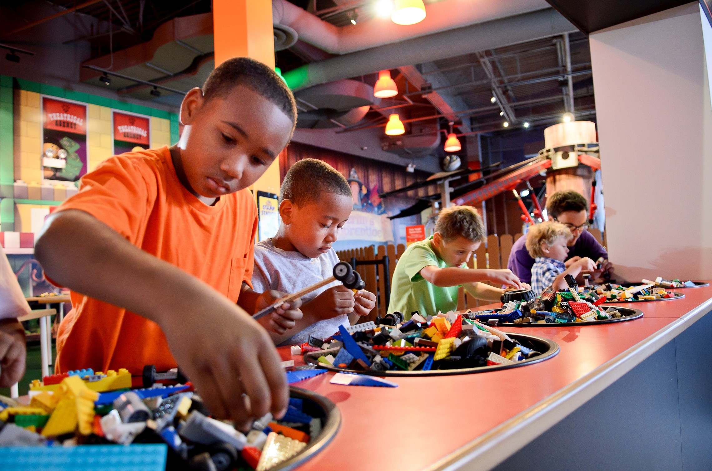 Image of children playing with building blocks