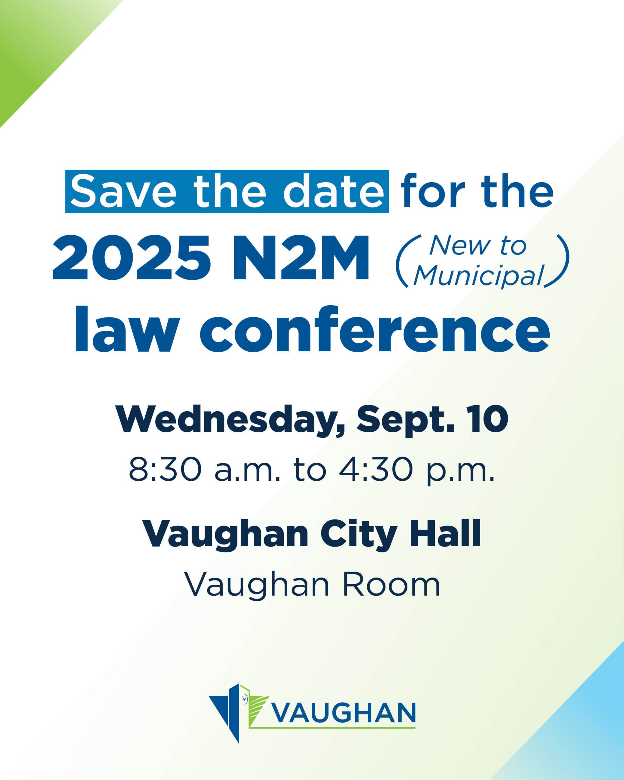 Save the date image with conference details and location