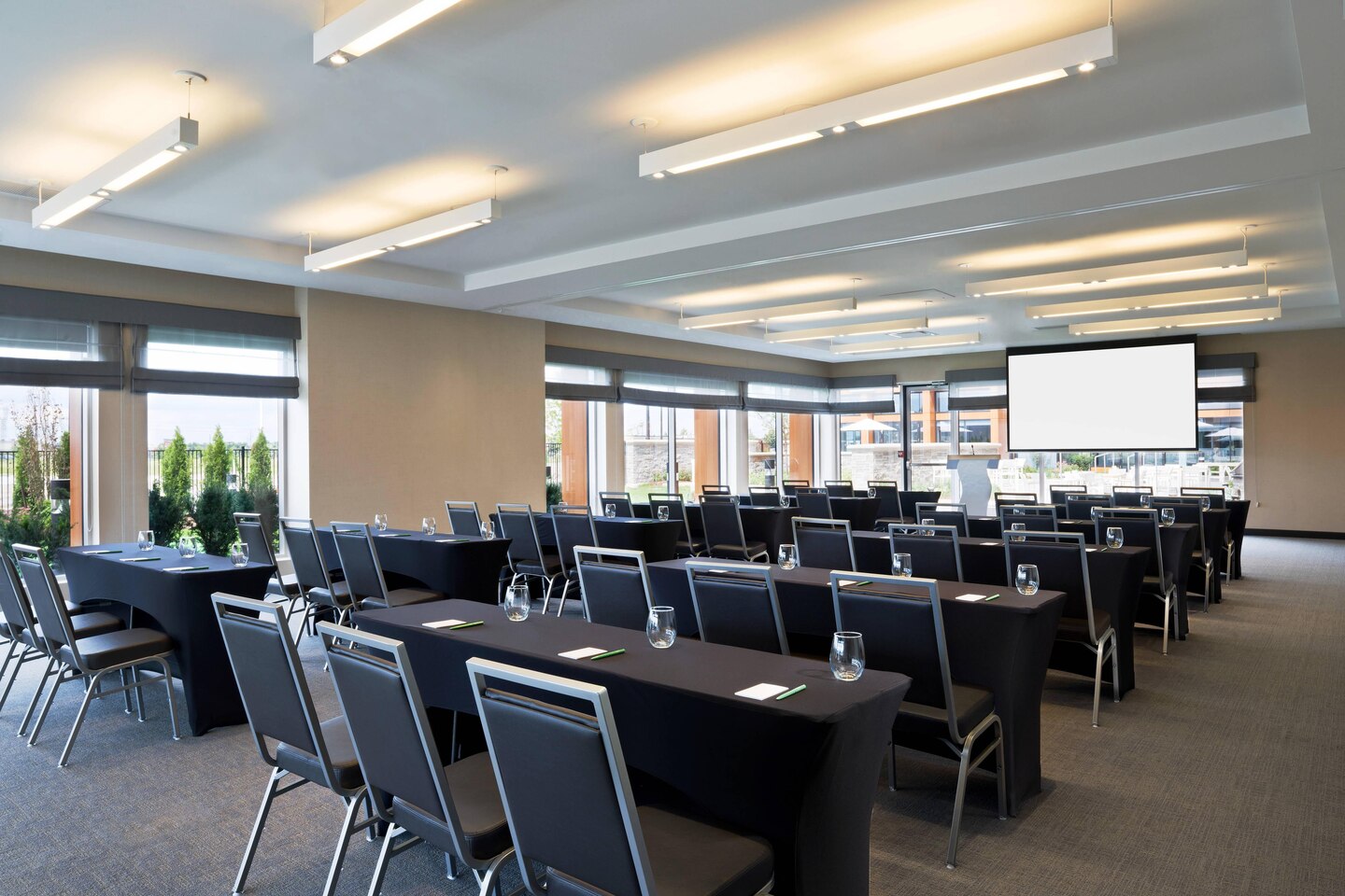 Board room with chairs and tables