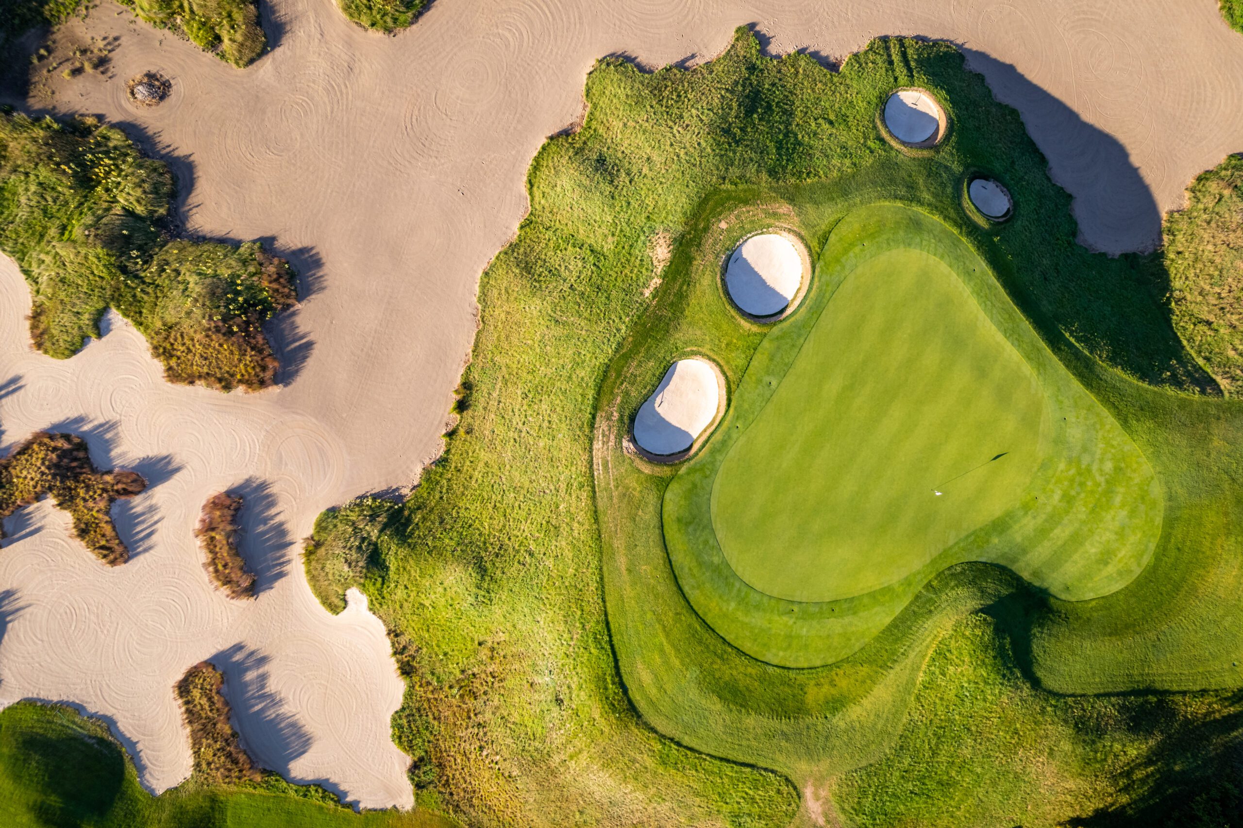 Aerial image of a golf course
