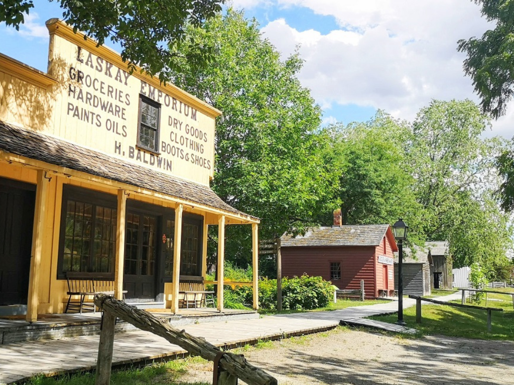 Buildings in a village