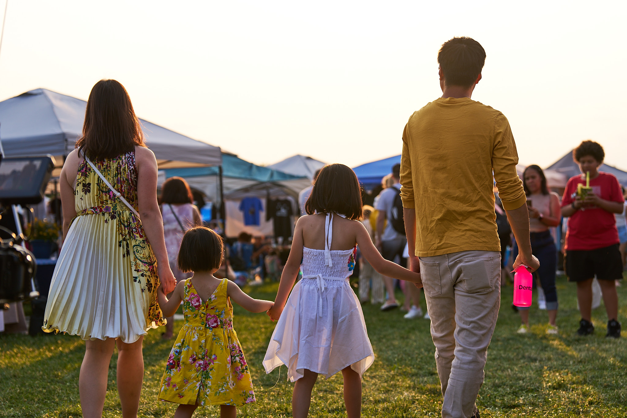 Family at an outdoor event