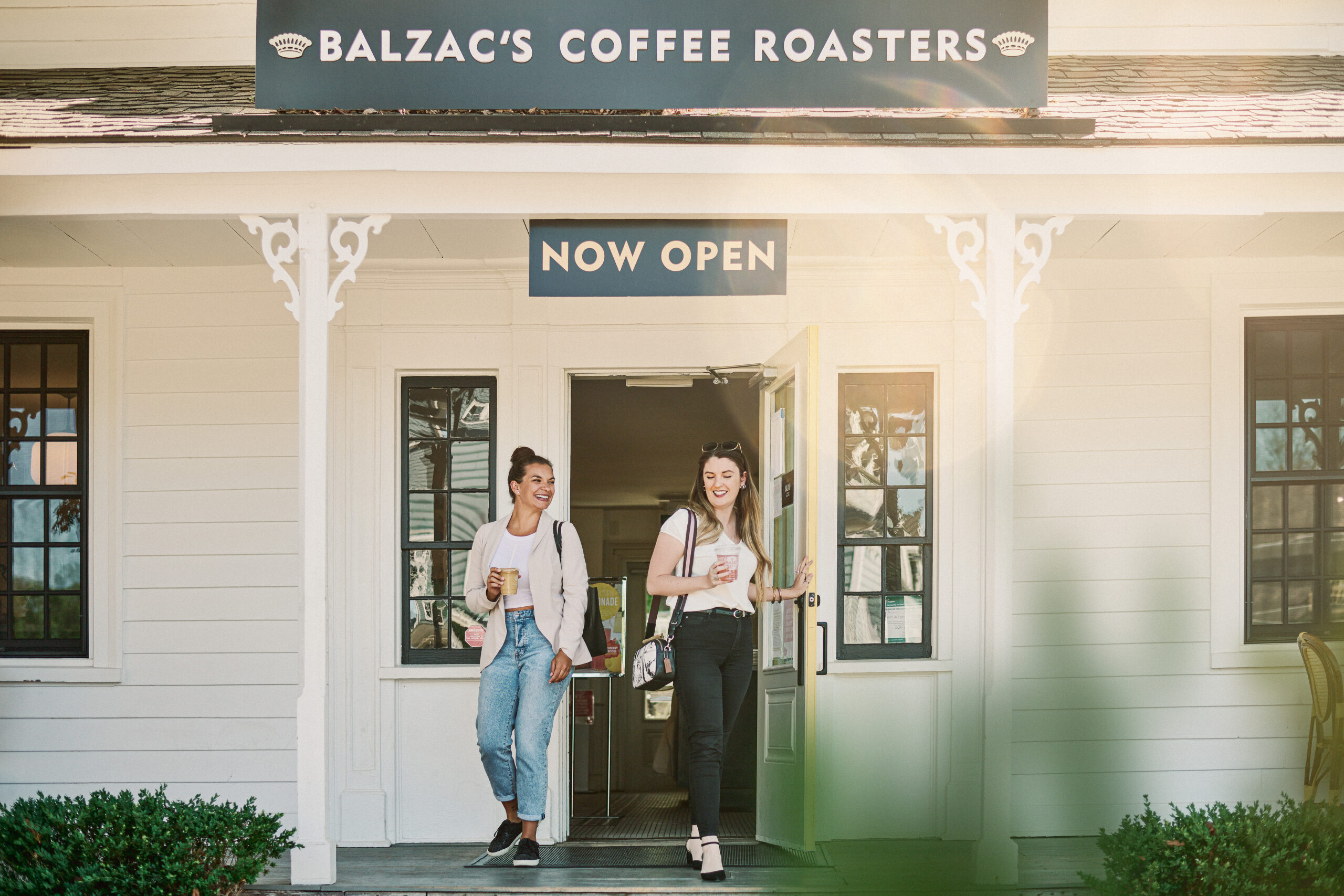 Two women at a coffee shop
